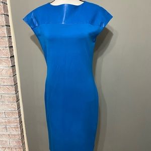 Exquisite Helios & Luna Blue Leather Dress Sz 4
